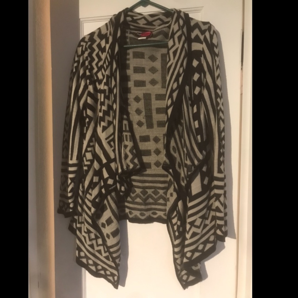 Tribal Print Cardigan Sweater